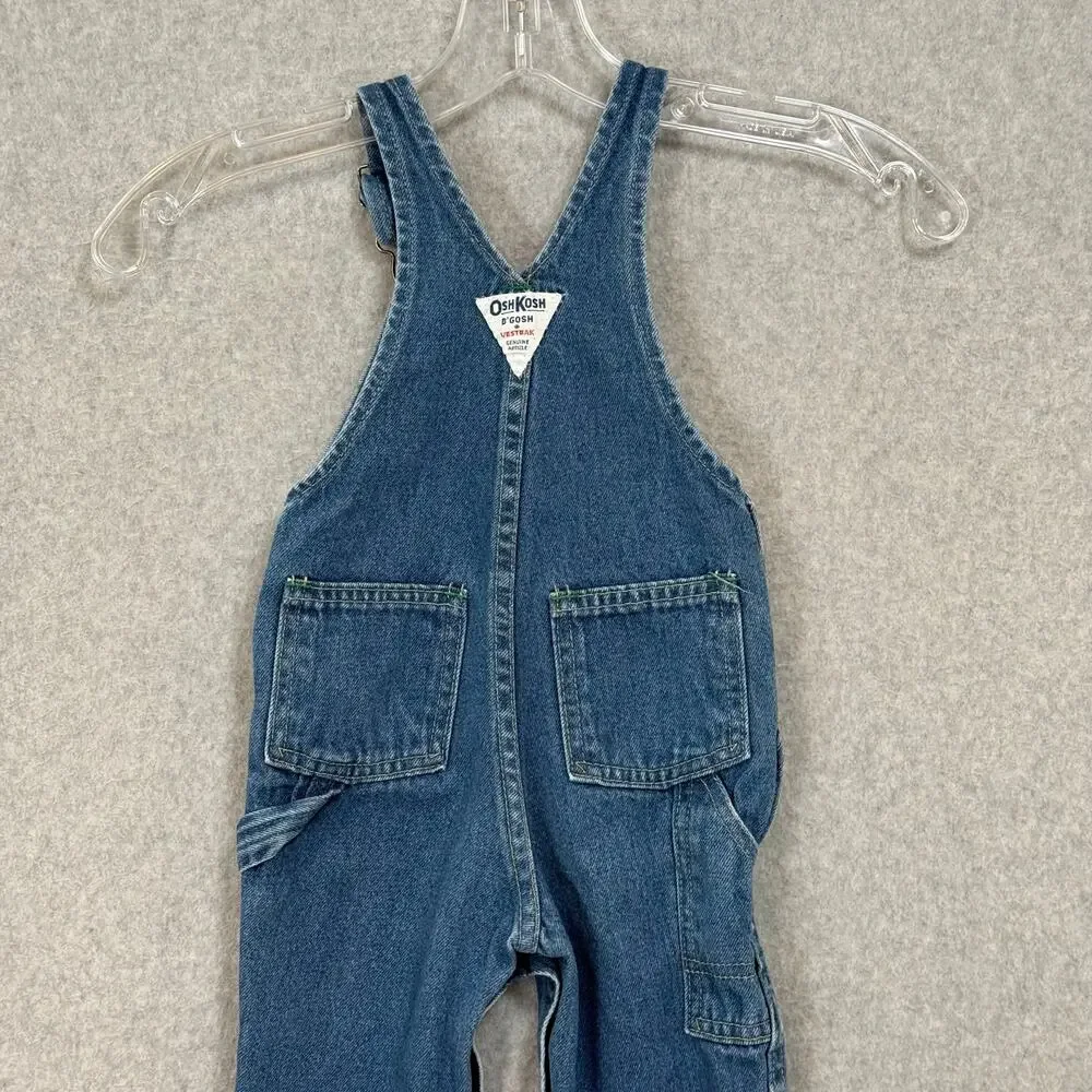 Vtg OshKosh B'Gosh Vestbak Denim Overalls Size 18M Classic Everyday USA
